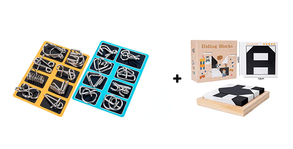 🧠 Oktatási IQ játékok, fém agytornázók